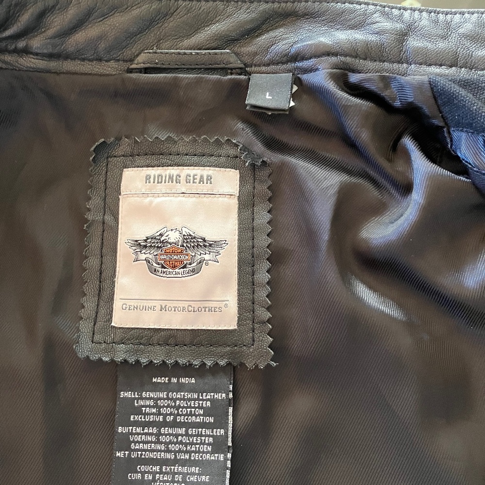 Women’s Harley Davidson leather jacket L - Picture 3 of 3